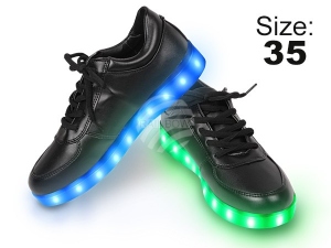 LED Shoes color black Size 35