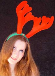 Christmas Moose antlers red