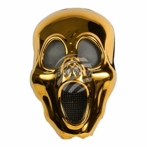 Karnevalsmaske Totenkopf Horror gold MAS-35D