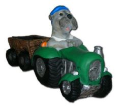 Seehund auf Traktor mit Anhnger K735