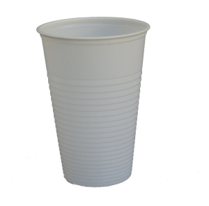 PP drinking cups white 0.2 l with calibration mark 3000 pieces