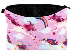 Cosmetic bag with motive Unicorn Rainbow
