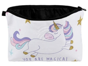 Cosmetic bag with motive Unicorn Star multicolor