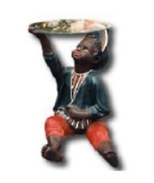 Negro boy with glass tray K087