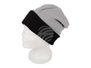 Long Beanie Slouch Turn Design gray/black