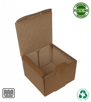 Burger, snack box, plastic free, 13x13x9cm 200 pieces