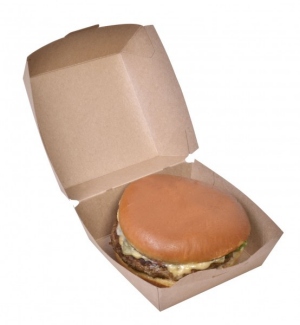 Pudelko na burgery papier Kraft, 11x11x8,5cm 450 sztuk