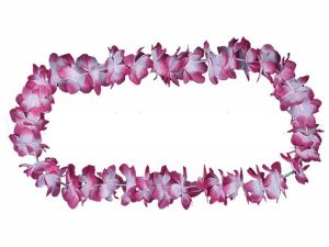 Hawaii chains flower necklace classic pink bialy