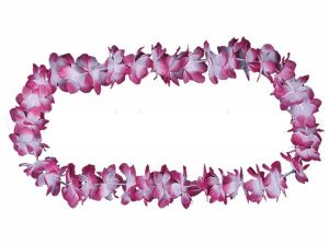 Hawaii chains flower necklace classic pink white