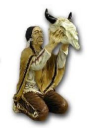 Indianer mit Totensch�delK338