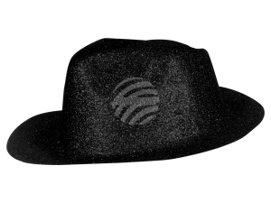 Trilby Hut glitzernd schwarz