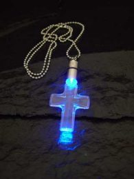 Power Lights Neckchains Cross blue