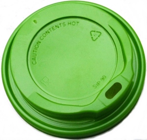 Tazas de caf para llevar 0,2l tapa verde 100 piezas