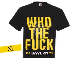Shirt Dortmund schwarz XL mit Schrift Model Shirt-do29