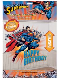 Deko window blind scene setter Superman Happy Birthday