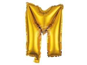 Folienballon Helium Ballon gold Buchstabe M