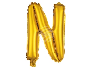 Folienballon Helium Ballon gold Buchstabe N