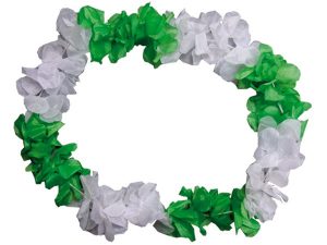 Hawaii chains flower necklace luxus green white
