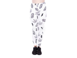 Ladies motive Leggings Design Money and hemp black