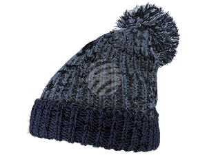 Strickmtze Long Beanie Slouch mit Bommel petrol, trkis