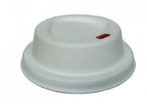 Coffee mug To Go lid Bagasse for 0.3-0.4l white 1000 pieces