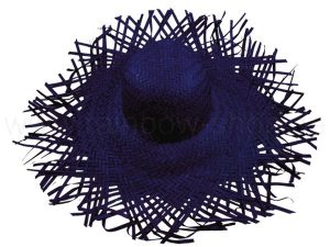 Strohhut Strandhut dunkelblau