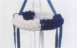 Dekoraton wreath white/blue