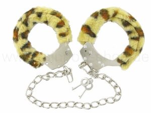 Foot handcuffs with plush tiger