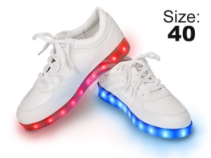 LED Shoes color white Size 40