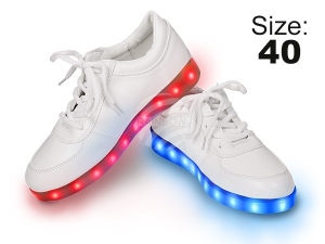 LED Schuhe Farbe wei Gre 40