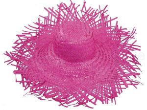 Strohhut Strandhut pink