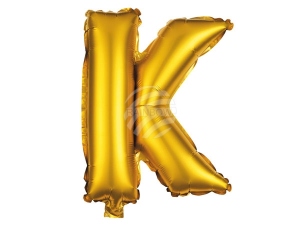 Folienballon Helium Ballon gold Buchstabe K