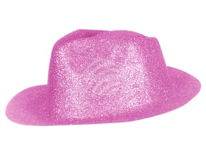 Trilby Hut glitzernd pink