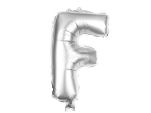 Foil balloon helium balloon silver Letter F