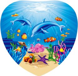 Balon foliowy Serce z delfinami