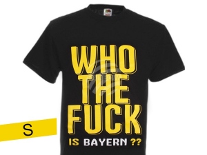 Shirt Dortmund black S with font model Shirt-do26