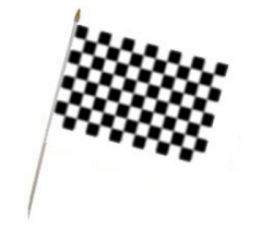 Flag at wood staff  Goal flag