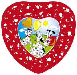 Folienballon Herz mit Dalmatiner