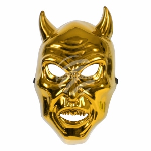 Karnevalsmaske Teufel Horror gold MAS-37D