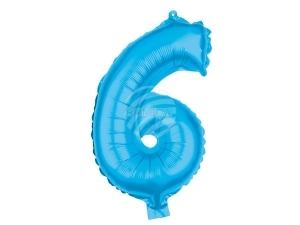 Folienballon Helium Ballon trkis Zahl 6