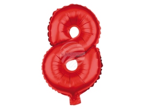Folienballon Helium Ballon rot Zahl 8