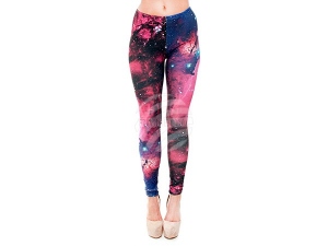 Damen Motiv Leggings Design Galaxy Farbe rosa