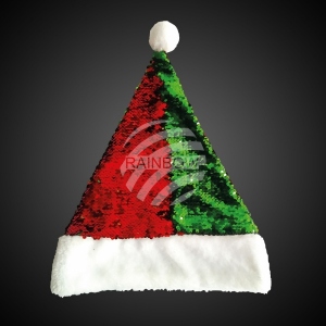 Santa hat sequins with pompom WM-122