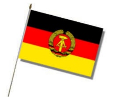 Flag at wood staff DDR