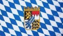 Flag Bavaria with coats of arms