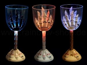 Wine glass with finger print Fun glass Multicolor