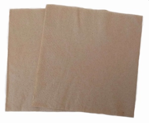 Servilletas papel orgnico kraft marrn 33x33cm 3600 piezas