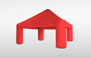 Pavillon Zelt ohne Seitenwnde rot 6x6m