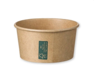 Paper ice cream cup organic kraft paper 155ml 5oz