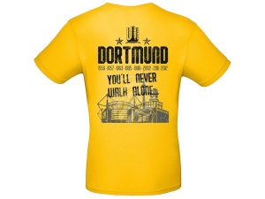 Shirt Dortmund gelb mit Schrift Modell Shirt-do58a